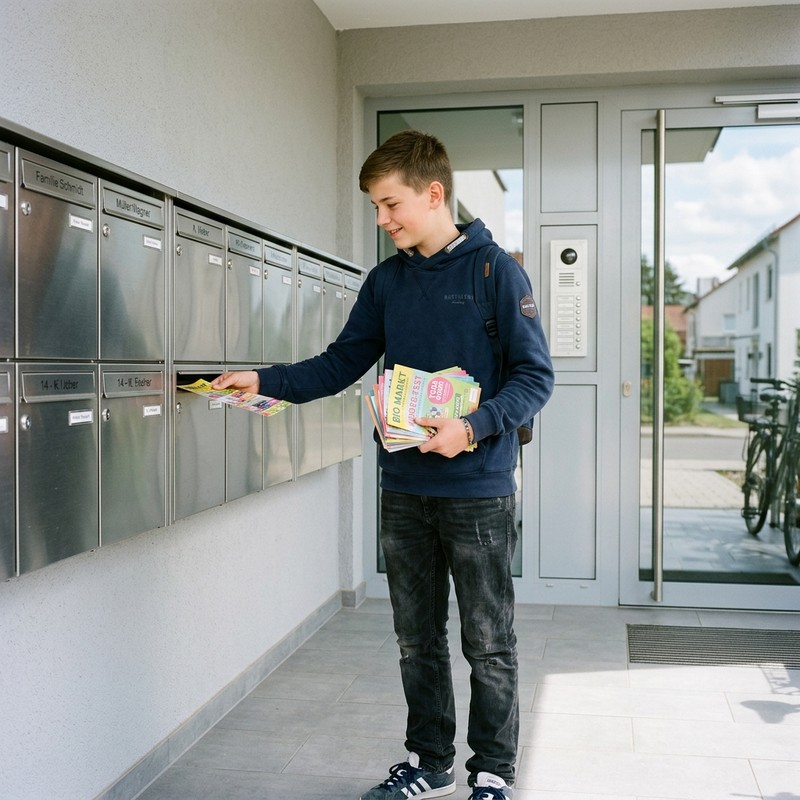 Zustellen und Flyer verteilen über Helpry
