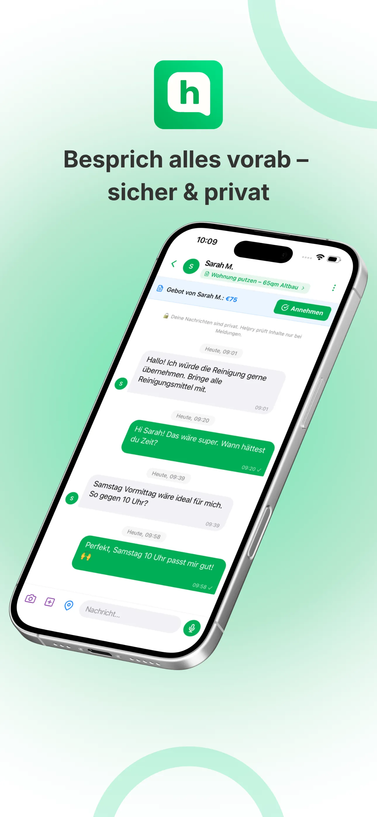 Helpry Chat – Direkt kommunizieren